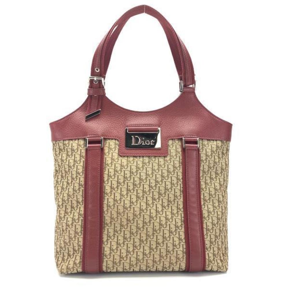 Dior Street Chic Tote Shoulder Bag Beige Red - image 1